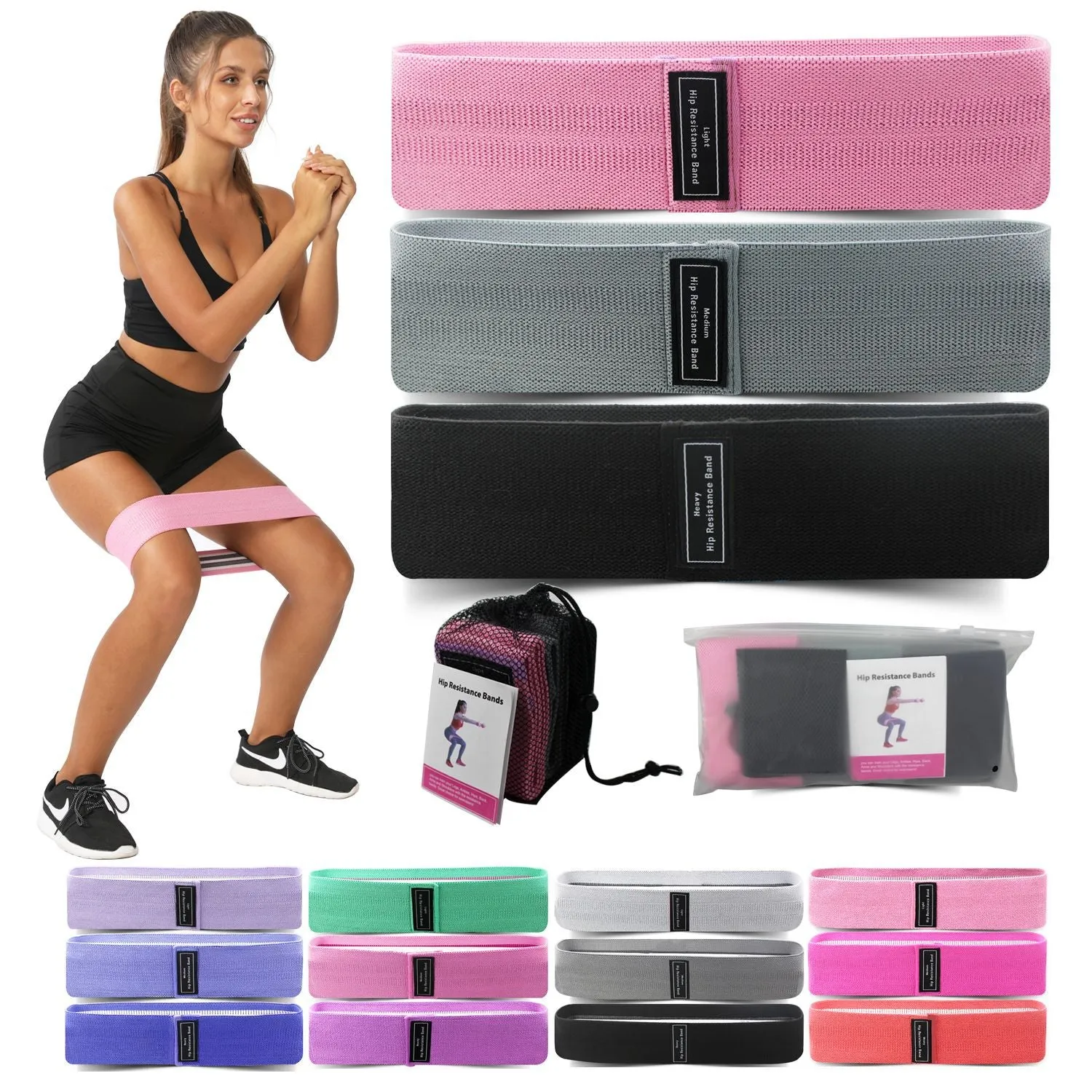Resistance Bands Set - 3 Grey